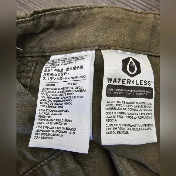 Levis Premium Ribcage Straight Ankle Pants High Rise Utility Green 30 - Picture 6 of 10